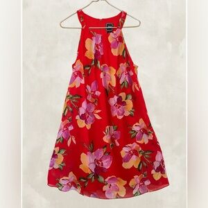 JH Floral Vibrant Red summer Mini Dress size 12